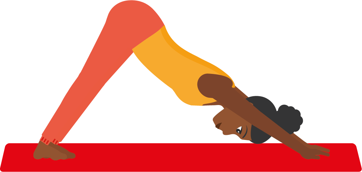 Postura de cão com a cabeça para baixo - Yoga