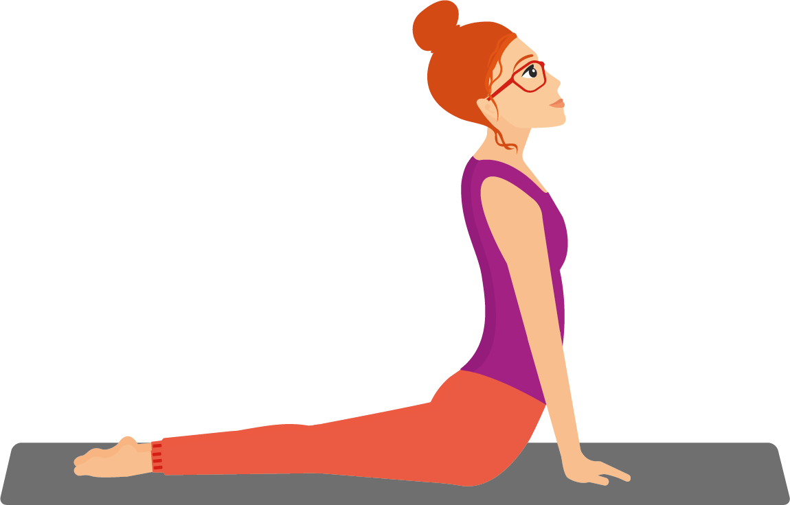 Postura de cão com a cabeça para cima - Yoga