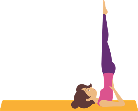 Postura da ação invertida - Yoga
