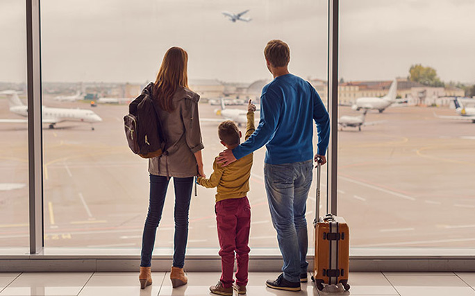 vai fazer uma viagem de aviao