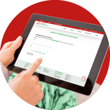 Formulário num tablet