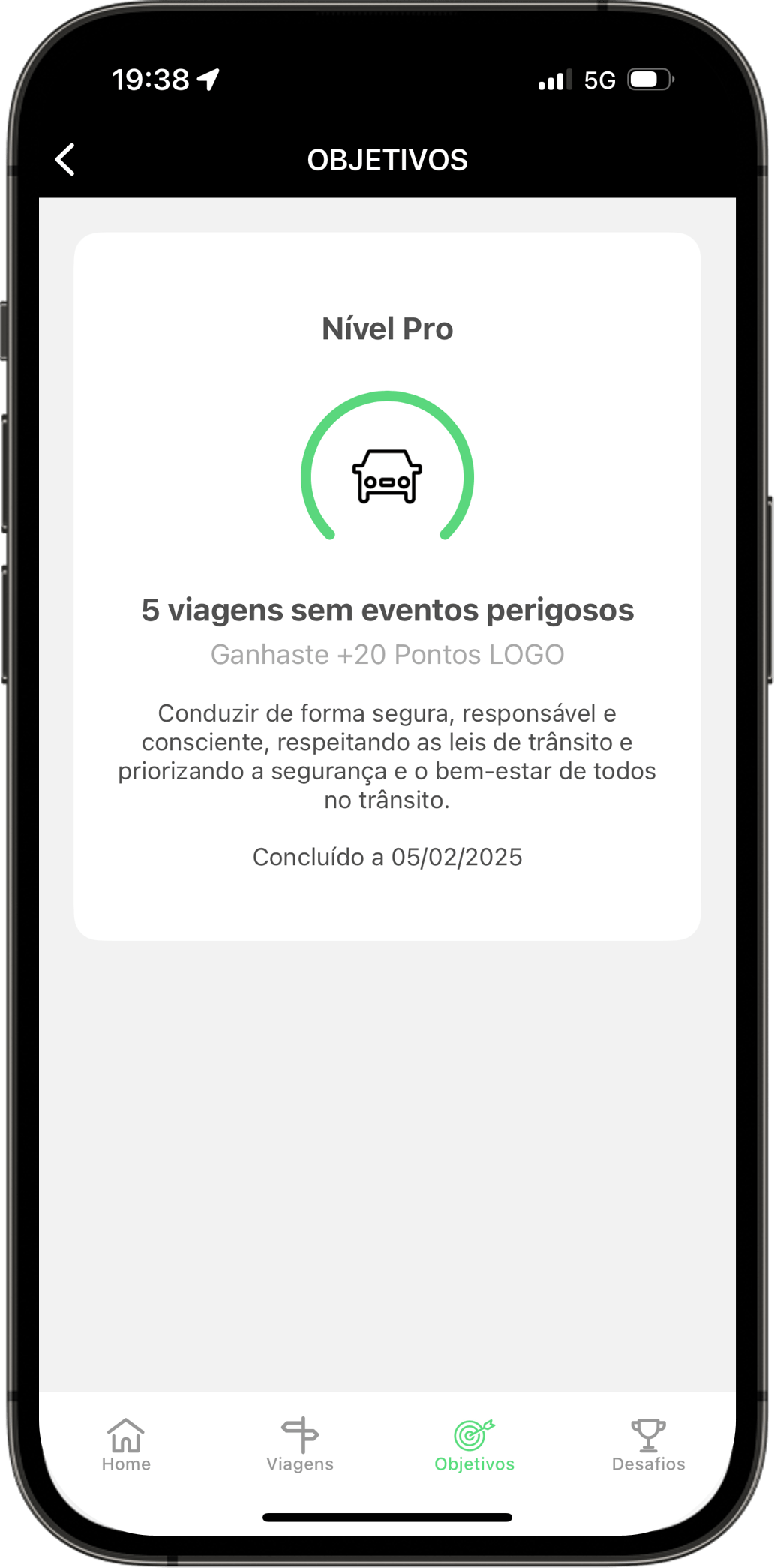 Ecrã app Ganha LOGO Acumula Pontos