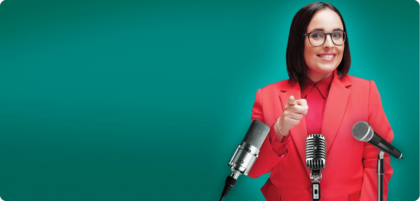 Joana Marques com o microfone